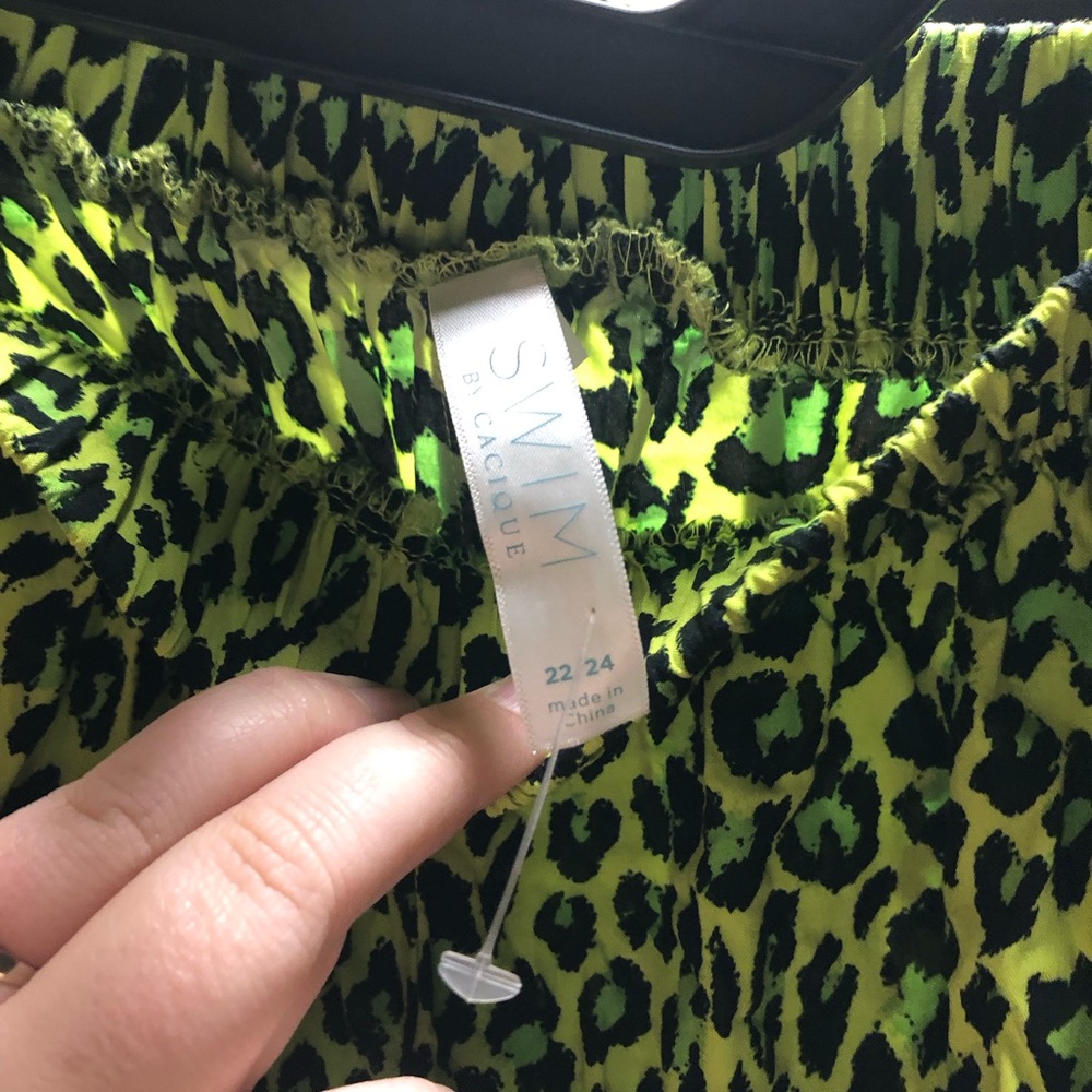 Green Leopard Print cover up and bottoms - Picture 2 of 5